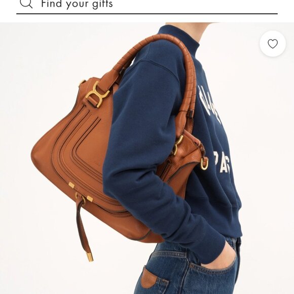 Chloe Marcie Bag in Grained Leather - Picture 12 of 13